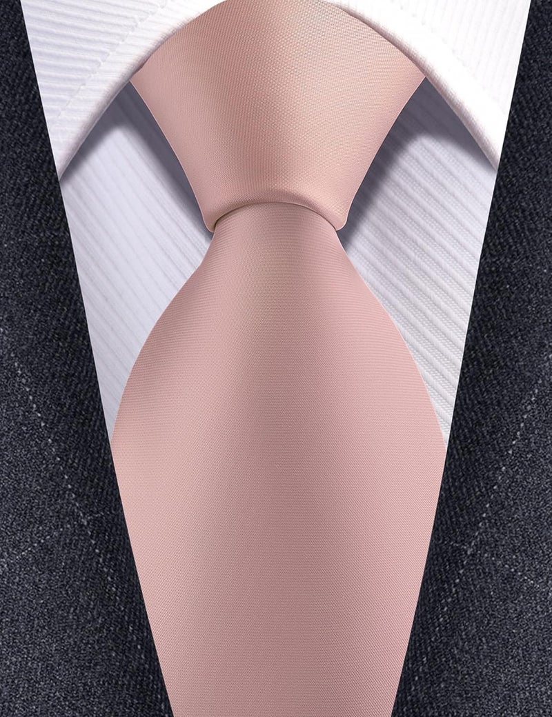 Branduce 3.15"（8cm） Mens Solid Satin Tie Pure Color Necktie + Gift Box - Image 2
